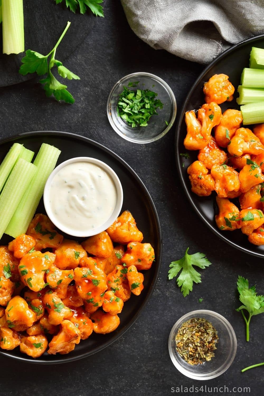 Game Day Vegan Buffalo Cauliflower Bites {Video} - Salads For Lunch