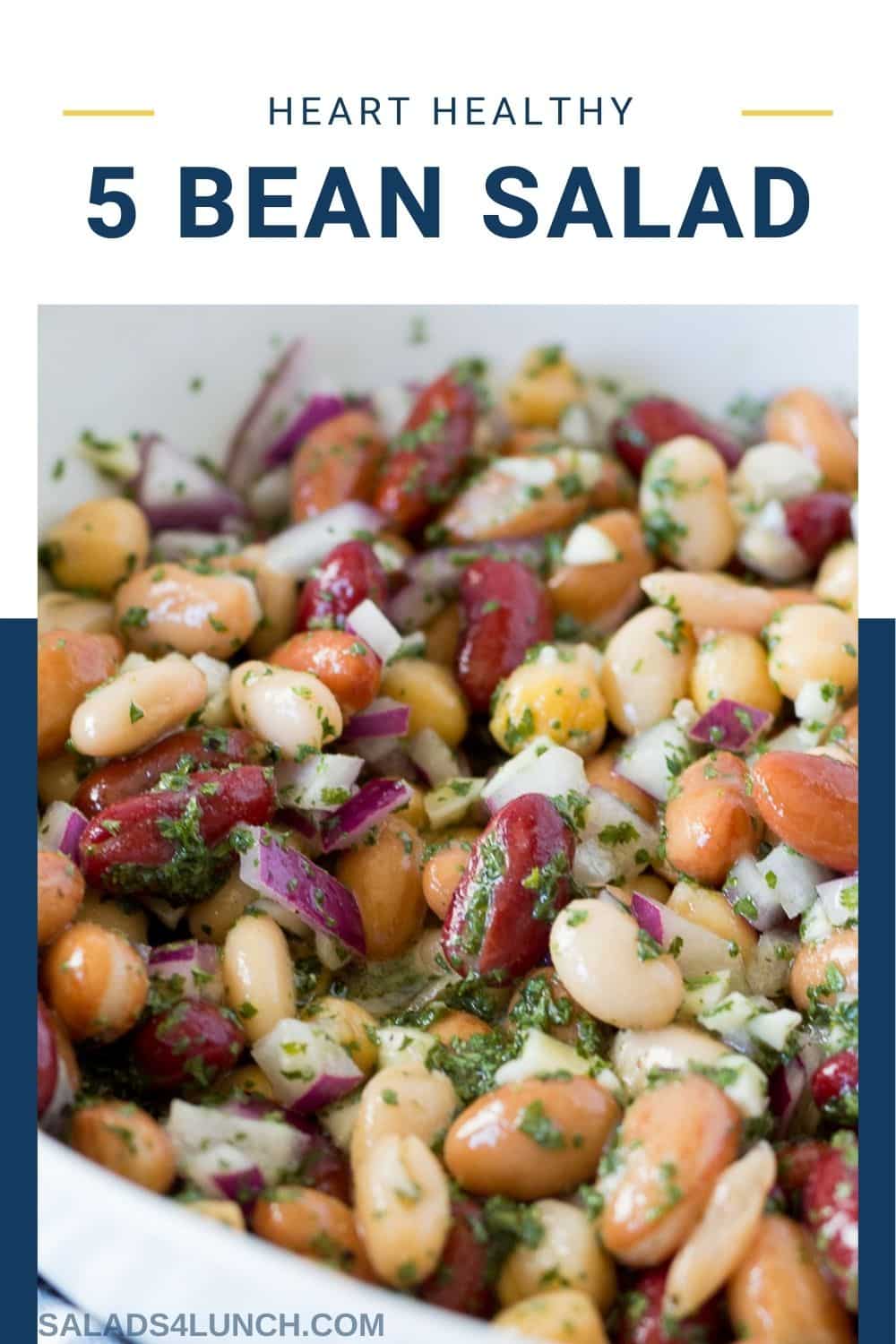 Heart Healthy 5 Bean Salad Recipe by Salads for Lunch