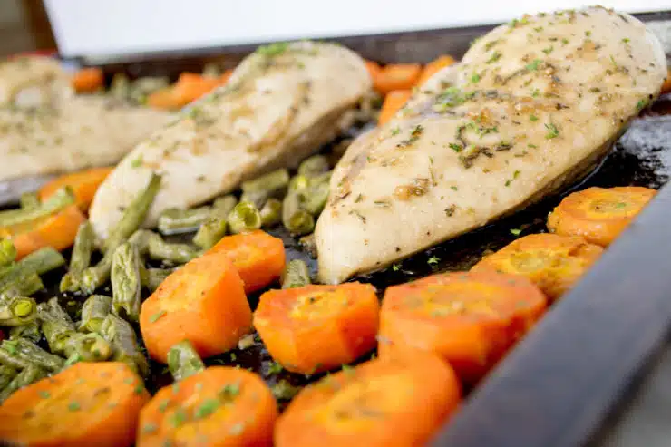 Sheet Pan Maple Dijon Chicken With Vegetables - Salads For Lunch