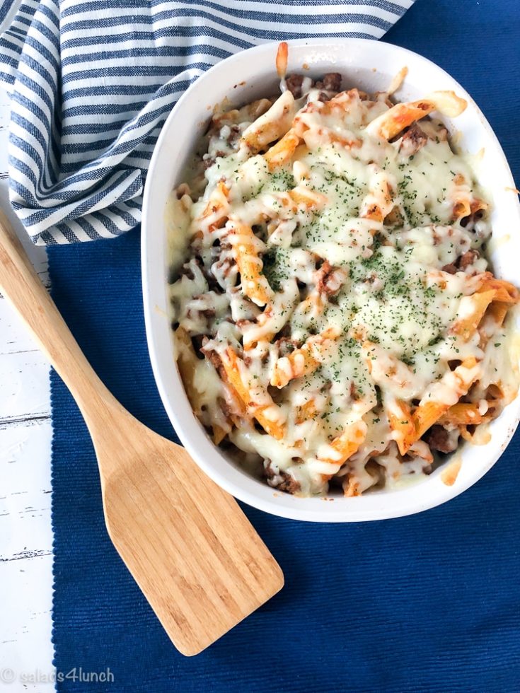 Easy Penne Pasta Bake, a Delicious Pasta Casserole with Beef - Salads