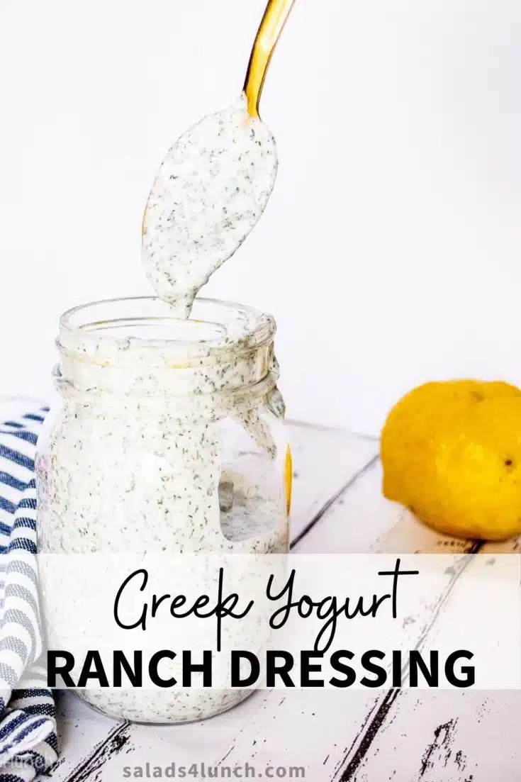 Greek Yogurt Ranch Dressing » Salads for Lunch