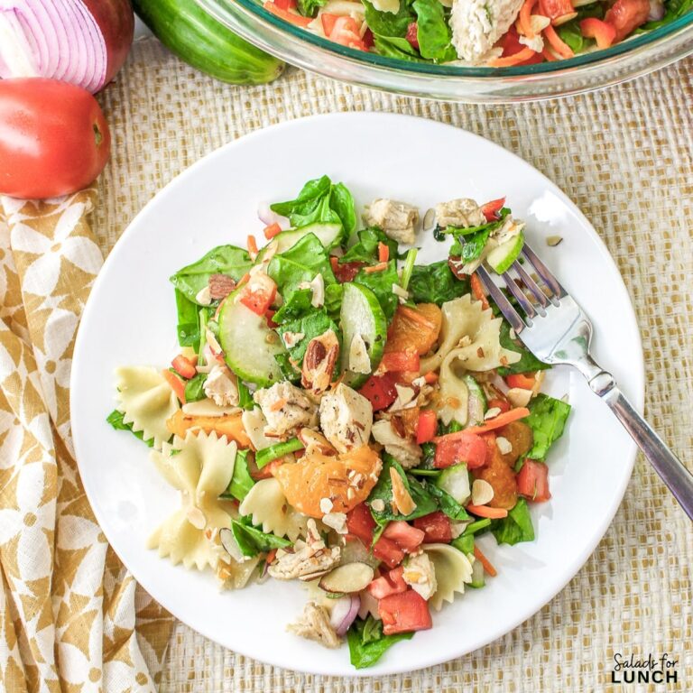 Best Ever Mandarin Chicken Pasta Salad Recipe - Salads for Lunch