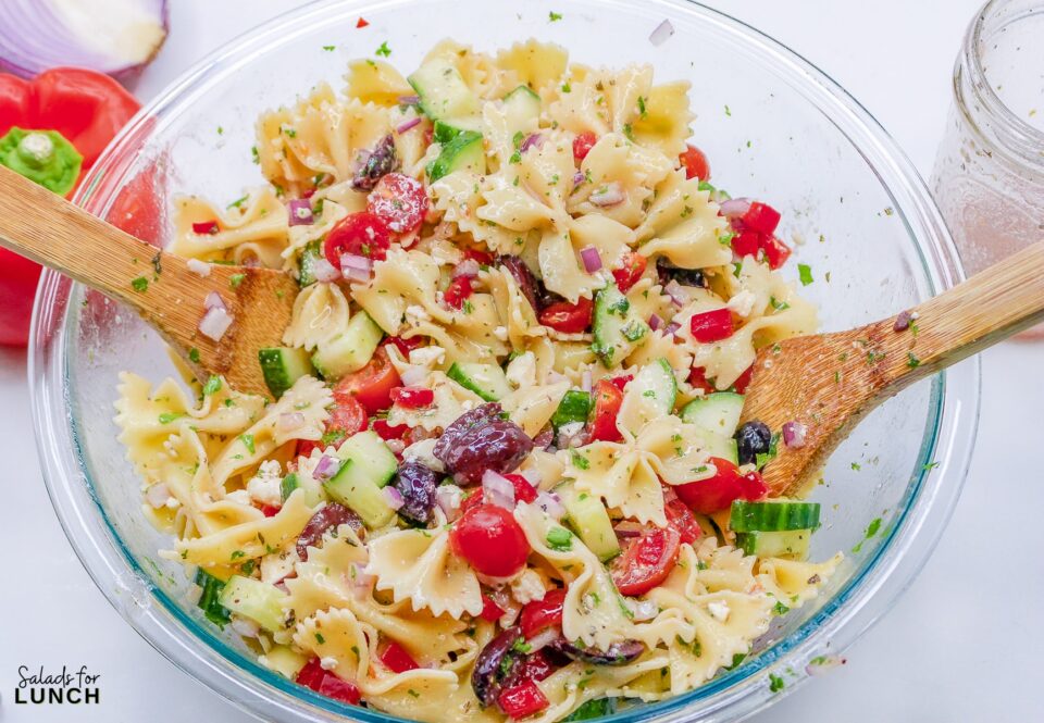 Bow Tie Greek Pasta Salad - Salads for Lunch